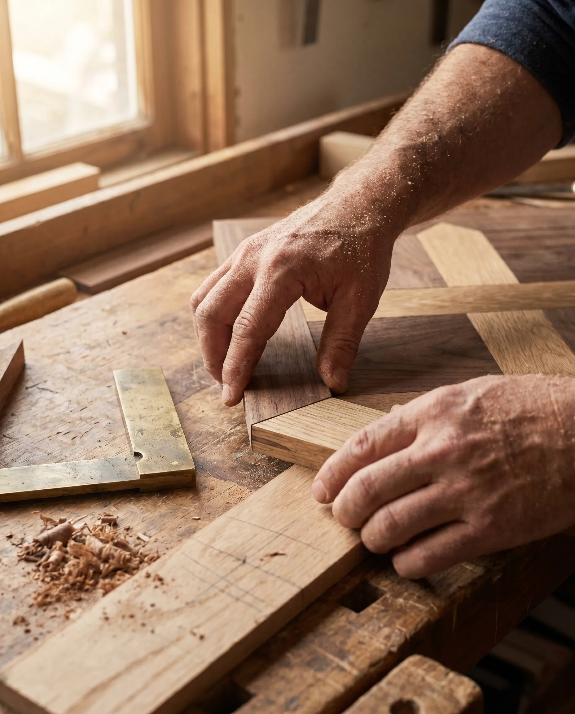Custom parquet craftsman detail